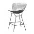 Стул полубарный Bertoia черный с черной подушкой