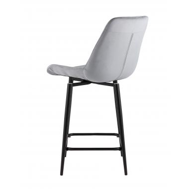 Стул полубарный Флекс с поворотным механизмом серый