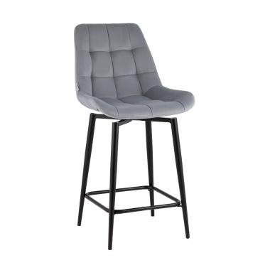 Стул полубарный Флекс с поворотным механизмом серый