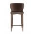 Стул полубарный Матео с кантом коричневый