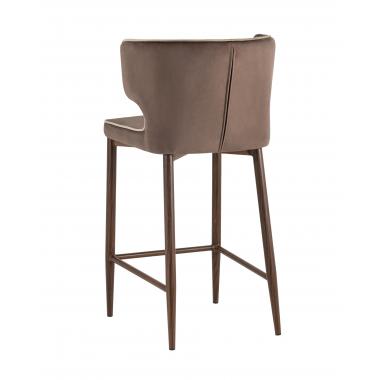 Стул полубарный Матео с кантом коричневый