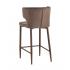 Стул полубарный Матео с кантом коричневый