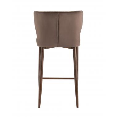 Стул полубарный Матео с кантом коричневый