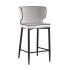 Стул полубарный Матео с кантом светло-серый