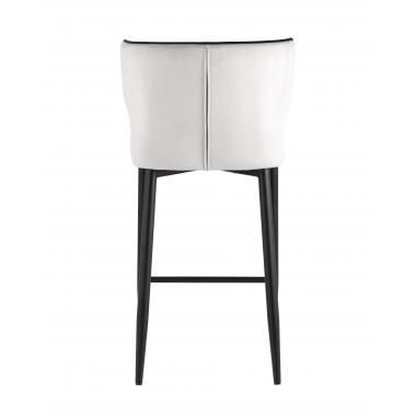 Стул полубарный Матео с кантом светло-серый