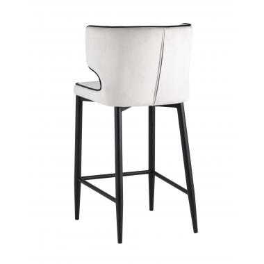 Стул полубарный Матео с кантом светло-серый