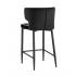 Стул полубарный Матео с кантом черный