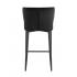 Стул полубарный Матео с кантом черный