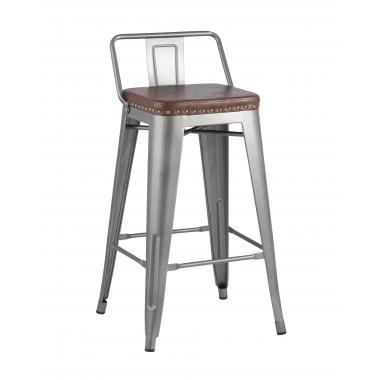 Стул полубарный TOLIX SOFT серебристый лофт