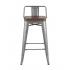 Стул полубарный TOLIX SOFT серебристый лофт