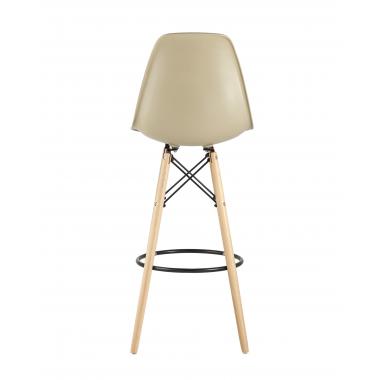 Стул Eames DSW барный бежевый на деревянных ножках