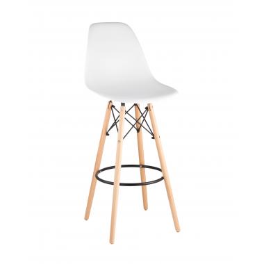 Стул Eames DSW барный белый на деревянных ножках