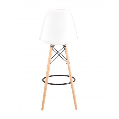 Стул Eames DSW барный белый на деревянных ножках