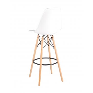 Стул Eames DSW барный белый на деревянных ножках