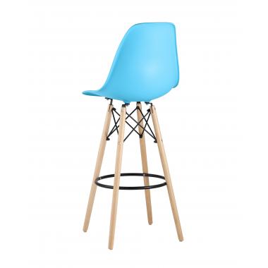 Стул Eames DSW барный бирюзовый на деревянных ножках