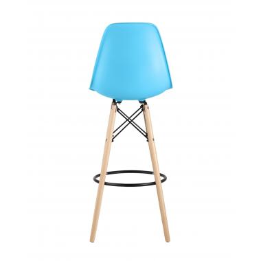 Стул Eames DSW барный бирюзовый на деревянных ножках