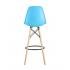 Стул Eames DSW барный бирюзовый на деревянных ножках