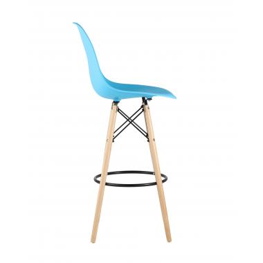 Стул Eames DSW барный бирюзовый на деревянных ножках