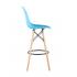 Стул Eames DSW барный бирюзовый на деревянных ножках