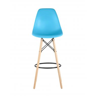 Стул Eames DSW барный бирюзовый на деревянных ножках