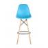 Стул Eames DSW барный бирюзовый на деревянных ножках