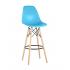 Стул Eames DSW барный бирюзовый на деревянных ножках