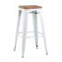 Табурет барный TOLIX WOOD белый глянцевый 