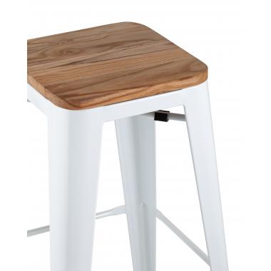 Табурет барный TOLIX WOOD белый глянцевый 
