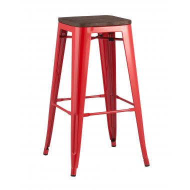 Табурет барный TOLIX WOOD красный