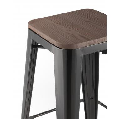 Табурет барный TOLIX WOOD черный глянцевый