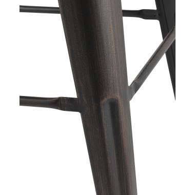 Табурет барный TOLIX WOOD черный патина золото