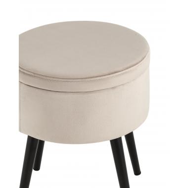 Пуф Клайс с ящиком светло-серый