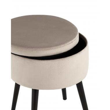 Пуф Клайс с ящиком светло-серый