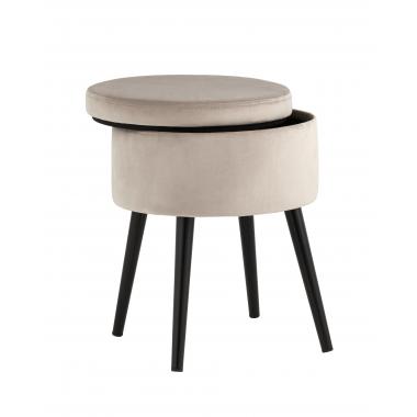 Пуф Клайс с ящиком светло-серый