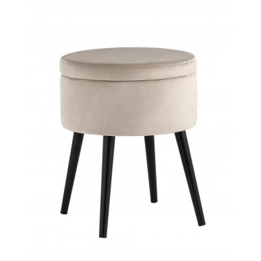 Пуф Клайс с ящиком светло-серый