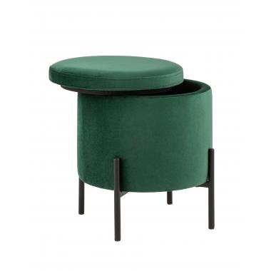 Пуф Грейс с ящиком зелёный