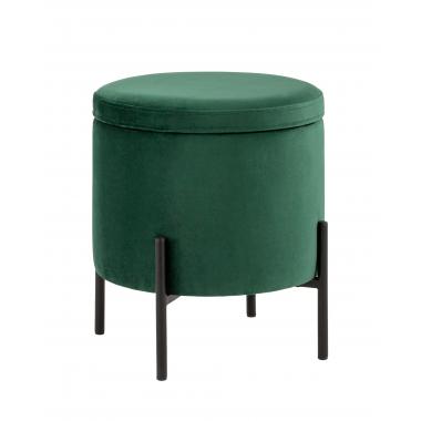 Пуф Грейс с ящиком зелёный