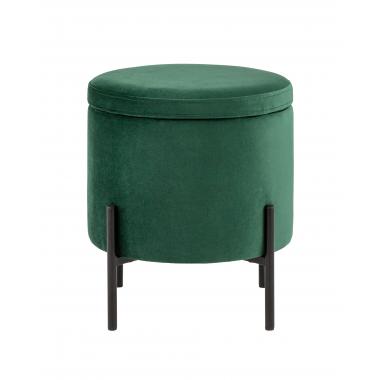 Пуф Грейс с ящиком зелёный