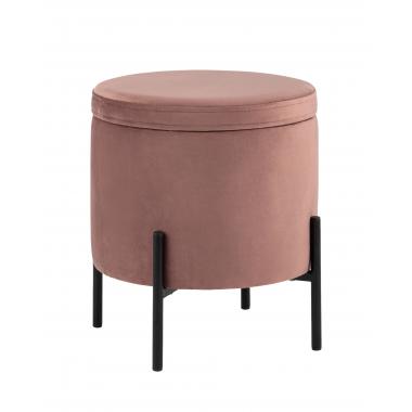 Пуф Грейс с ящиком пыльно-розовый