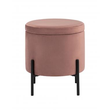 Пуф Грейс с ящиком пыльно-розовый
