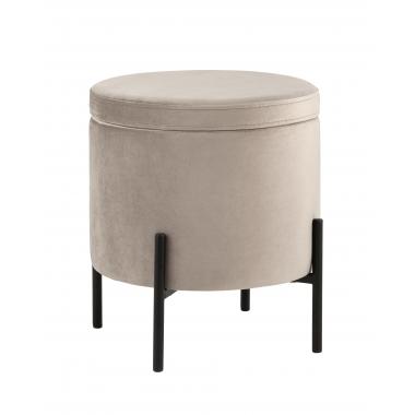 Пуф Грейс с ящиком серо-бежевый