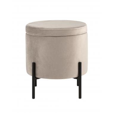 Пуф Грейс с ящиком серо-бежевый