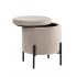Пуф Грейс с ящиком серо-бежевый