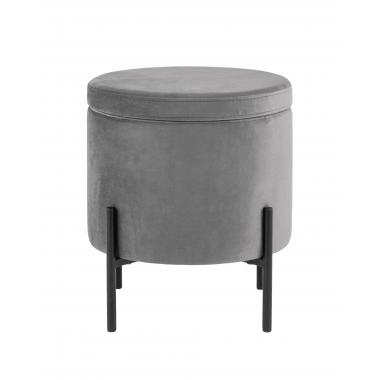Пуф Грейс с ящиком серый