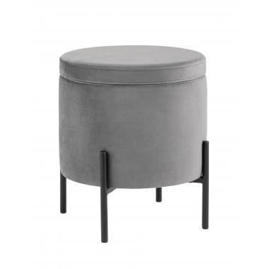 Пуф Грейс с ящиком серый