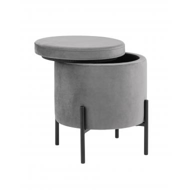 Пуф Грейс с ящиком серый