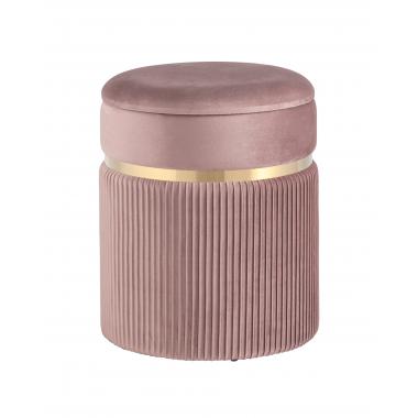 Пуф Миранда с ящиком розовый