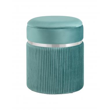 Пуф Миранда с ящиком светло-бирюзовый