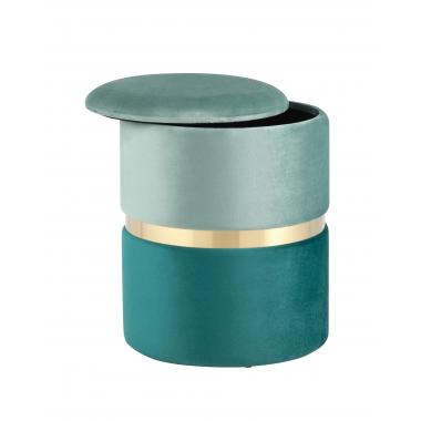 Пуф Кэрри с ящиком бирюзовый