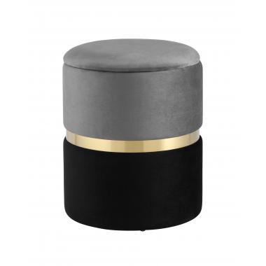 Пуф Кэрри с ящиком серо-черный